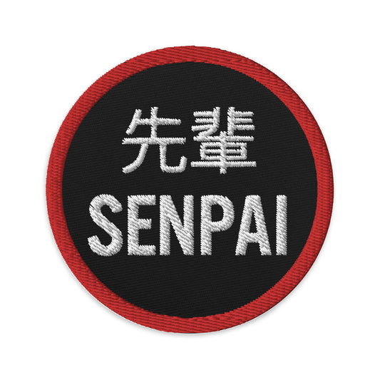 SENPAI Black Embroidered patches