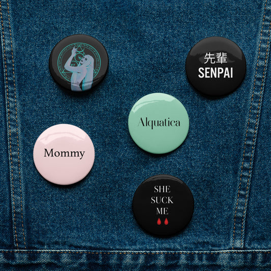 Alquatica Collection II set of pin buttons