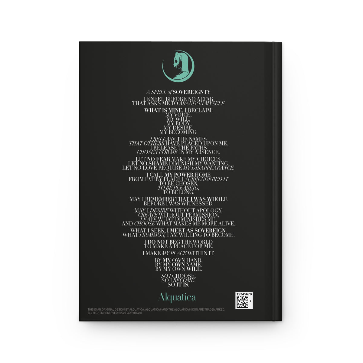 Horned Goddess Manifestation Journal | Hardcover Journal of Sovereignty & Becoming | Dark Feminine Gothic Fantasy Notebook
