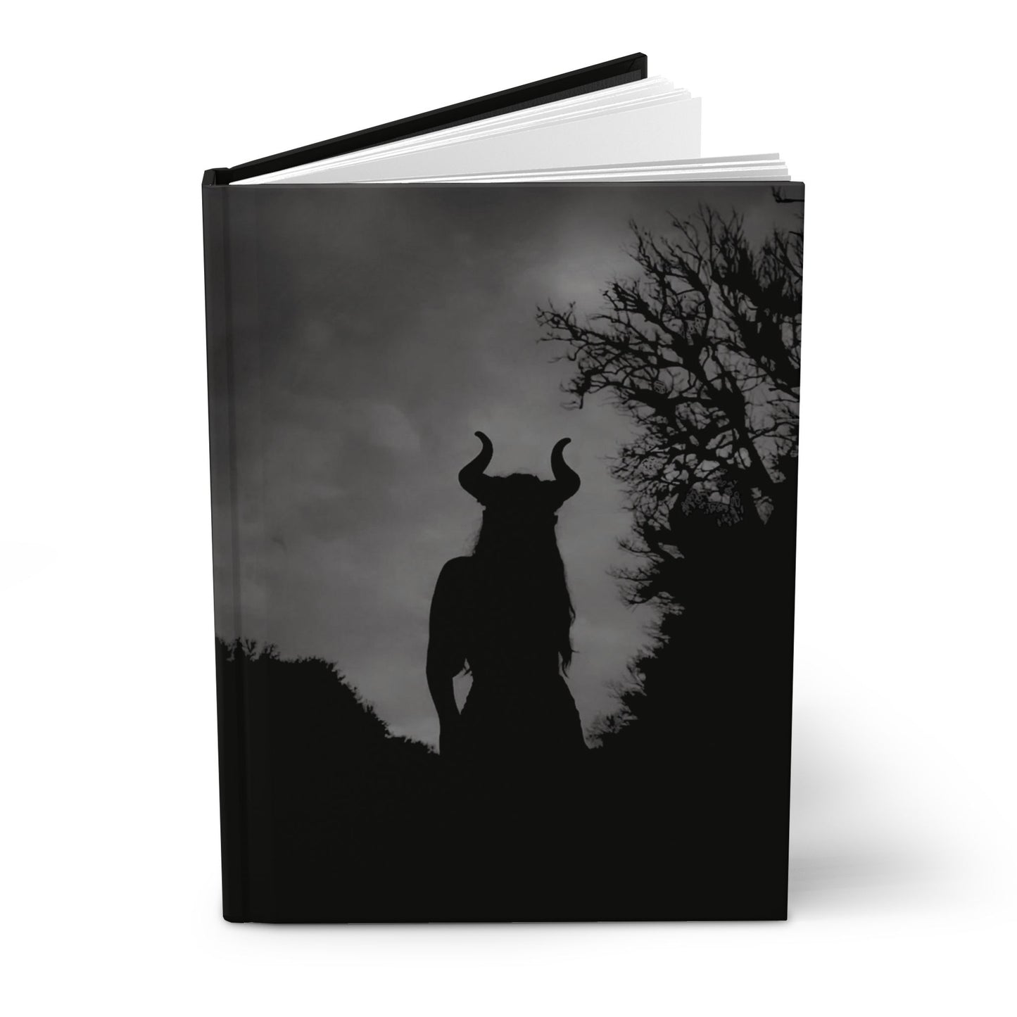 Horned Goddess Manifestation Blank Journal | Hardcover Journal of Sovereignty & Becoming | Dark Feminine Gothic Fantasy Notebook