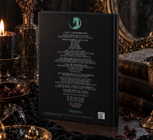 Horned Goddess Manifestation Ruled Journal | Hardcover Journal of Sovereignty & Becoming | Dark Feminine Gothic Fantasy Notebook