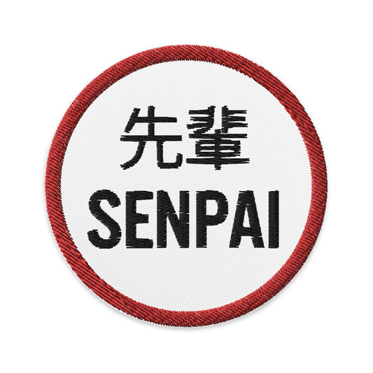 SENPAI White Embroidered patches