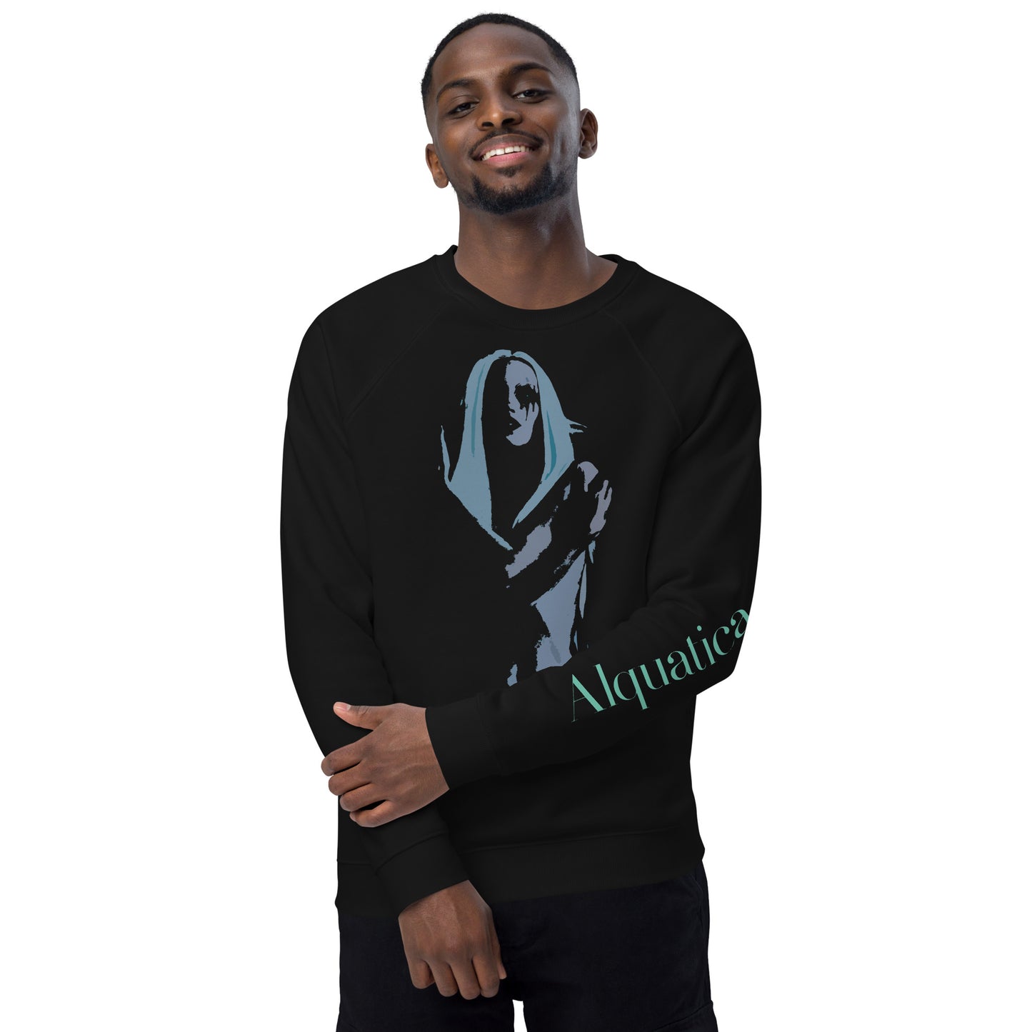 Unisex Night Elf Alquatica organic raglan sweatshirt