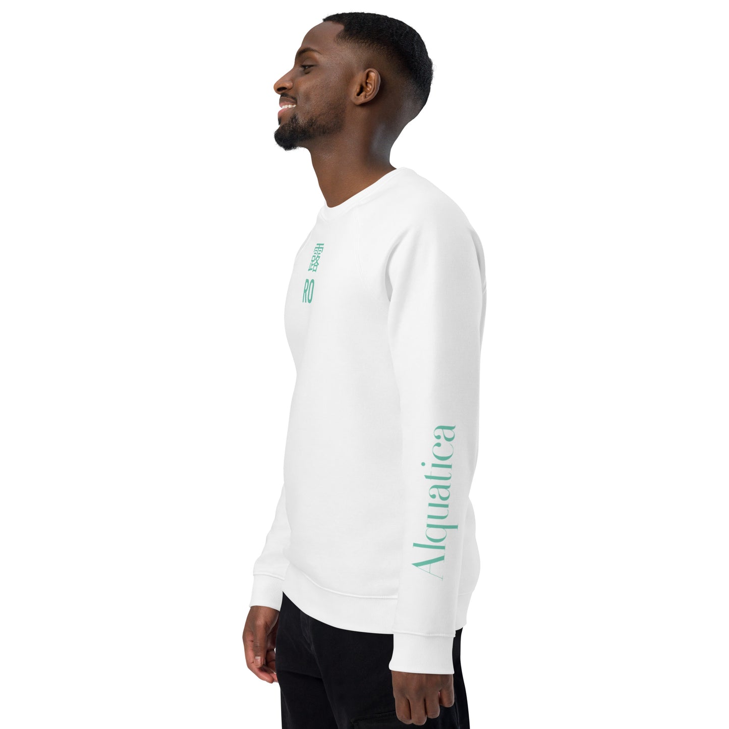 Unisex Ro (Dewdrop) Kanji Alquatica organic raglan sweatshirt