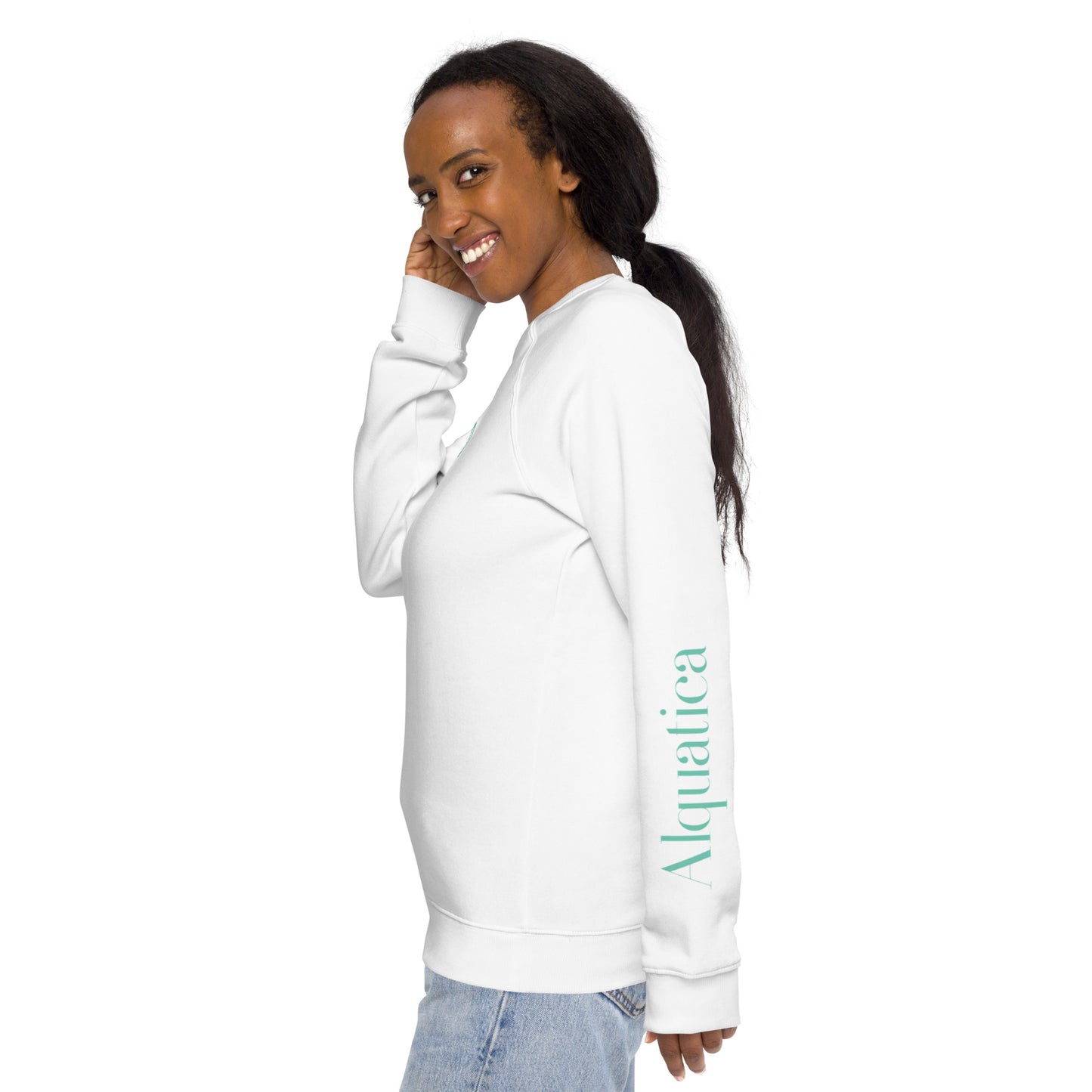 Unisex Ro (Dewdrop) Kanji Alquatica organic raglan sweatshirt