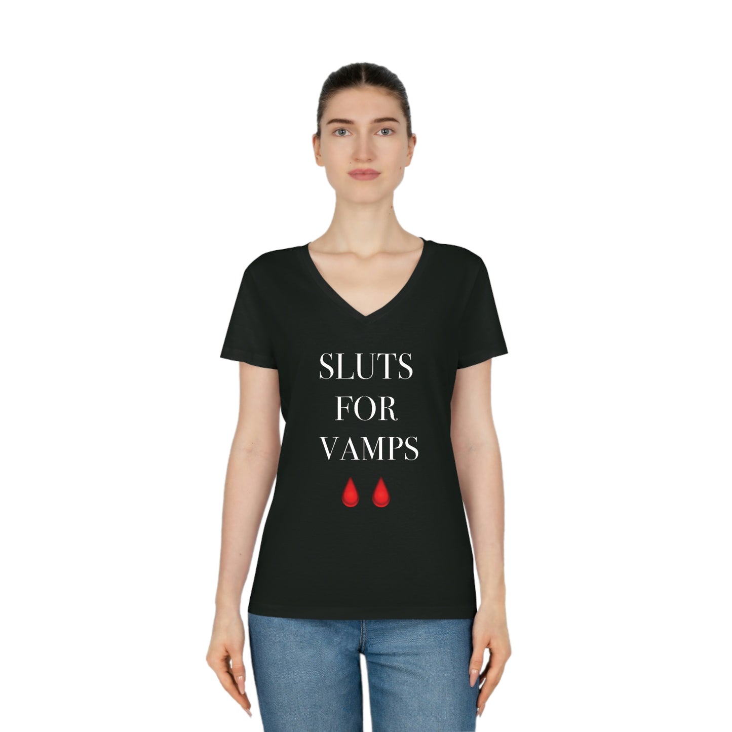 SLUTS FOR VAMPS Women's V-Neck T-Shirt