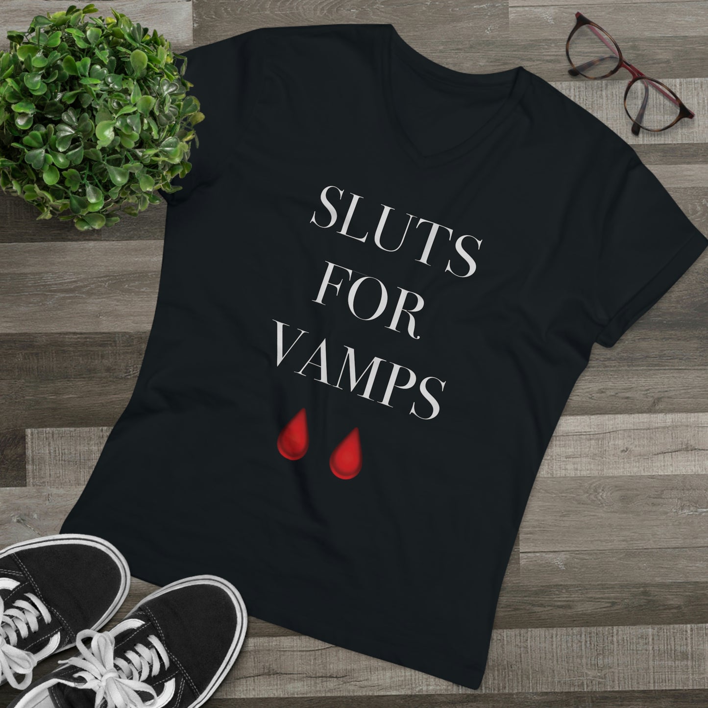 SLUTS FOR VAMPS Unisex V-Neck T-Shirt