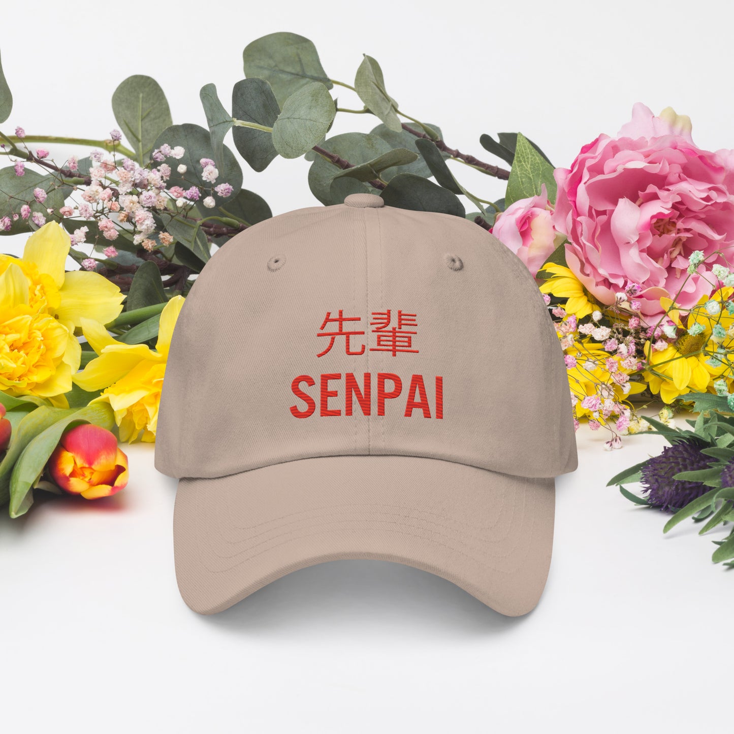 Senpai Dad hat LIMITED EDITION Blood Orange font