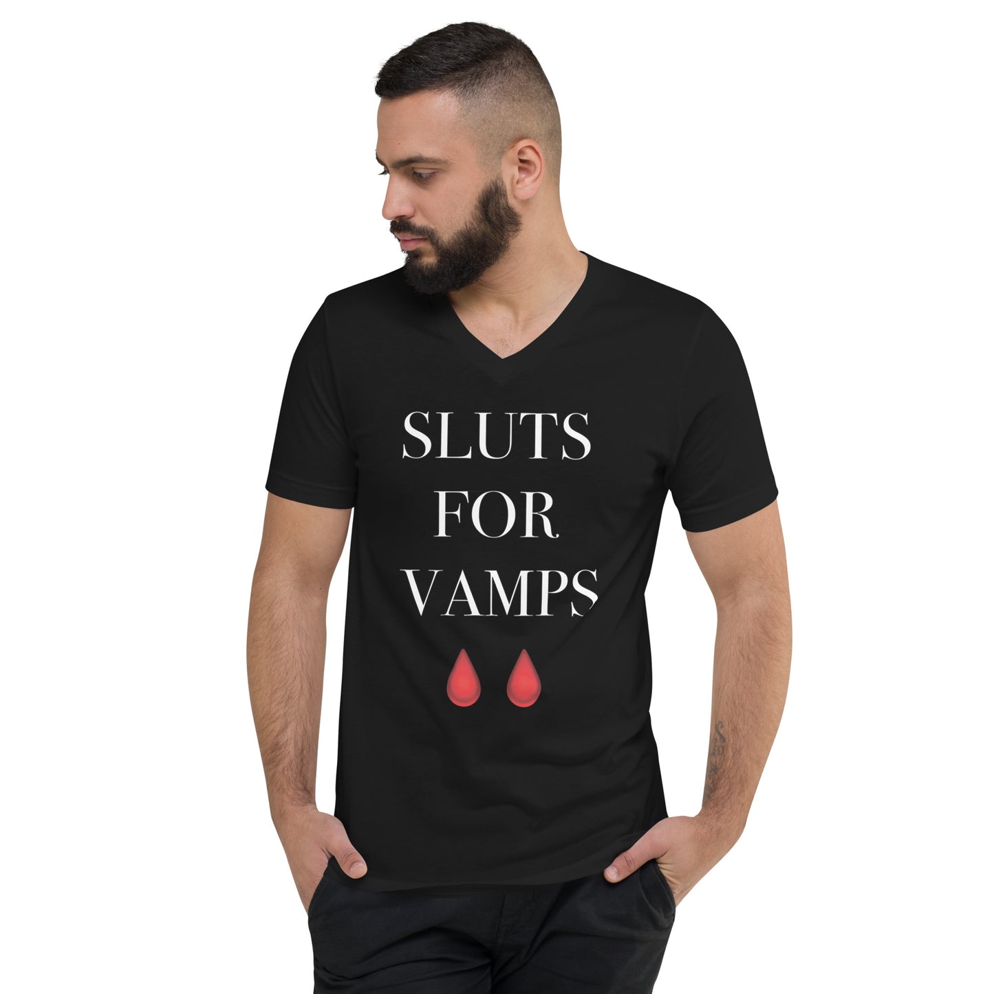 SLUTS FOR VAMPS Unisex V-Neck T-Shirt